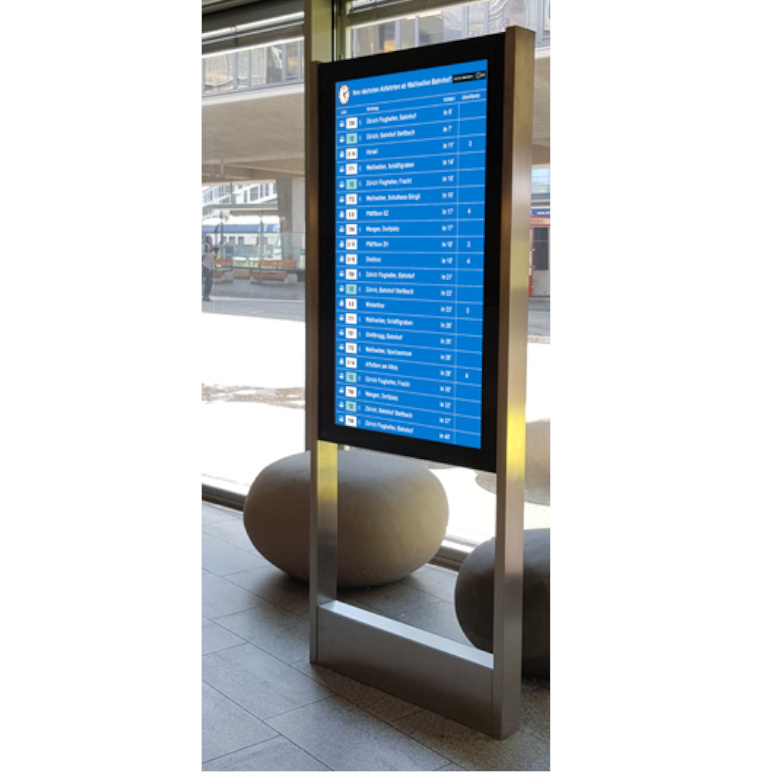 Display für den öffentlichen Verkehr